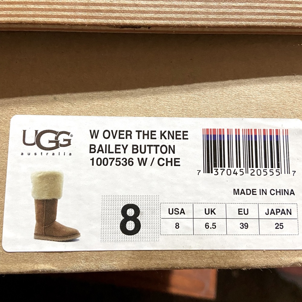Ugg Bailey button over the knee thigh high boots NWT